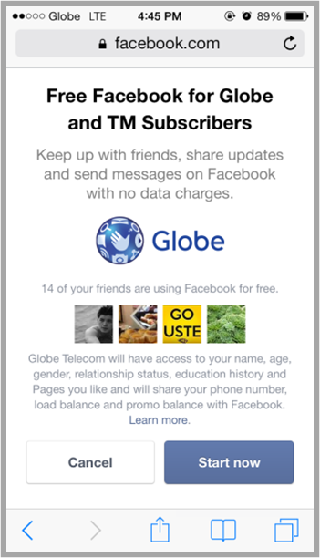 Globe Facebook Mobile Promo - Get FREE Facebook Notifications on