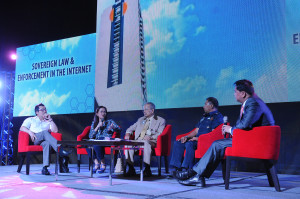  PANELISTS OF THE SOVEREIGN LAW & ENFORCEMENT IN THE INTERNET FORUM. Hon. Geronimo Sy, Assistant Secretary, Department of Justice; Rep. Susan Yap, House of Representative, one of the authors of the "Cybercrime Prevention Act"; Chief Justice Artemio Panganiban (ret); Police Senior Superintendent Deputy Director Arnold Gunnacao, Philippine National Police (PNP) Anti-Cybercrime Group; and Drexx Laggui, Principal Consultant, Laggui & Associates, Inc. Information Security Consultants; an acknowledged and passionate authority on Information Security(Asia-Pacific region). 