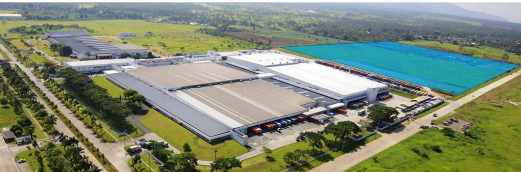 Epson Precision (Philippines) Inc., with the blue area showing the planned site of the new plant