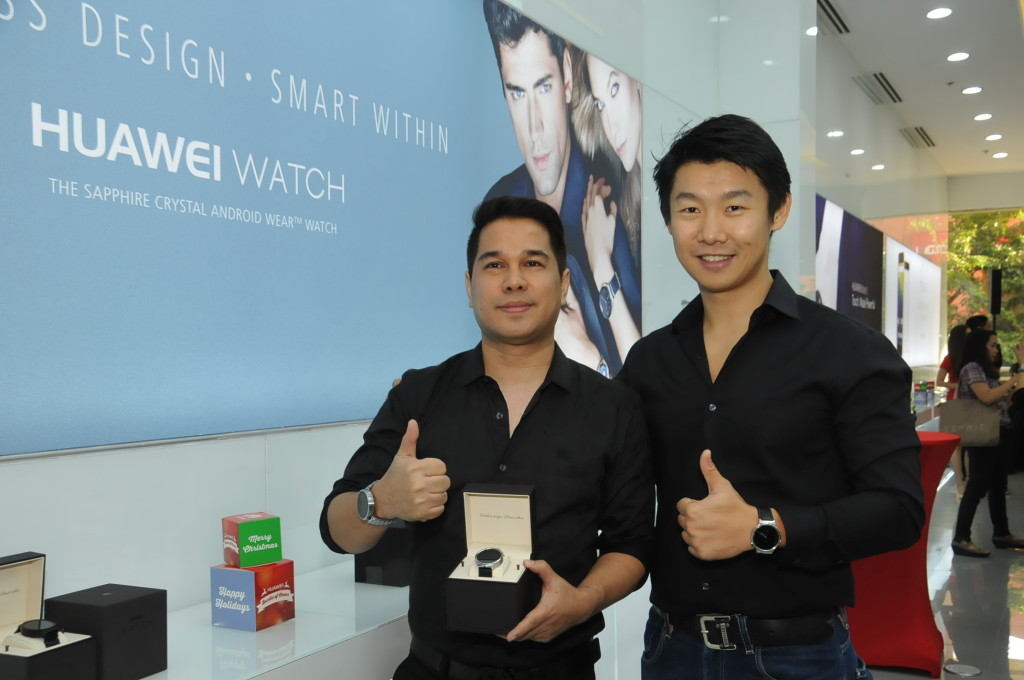 Leandro Poblete Huawei Experience Store Owner and Charles Wu Country Manager Huawei.