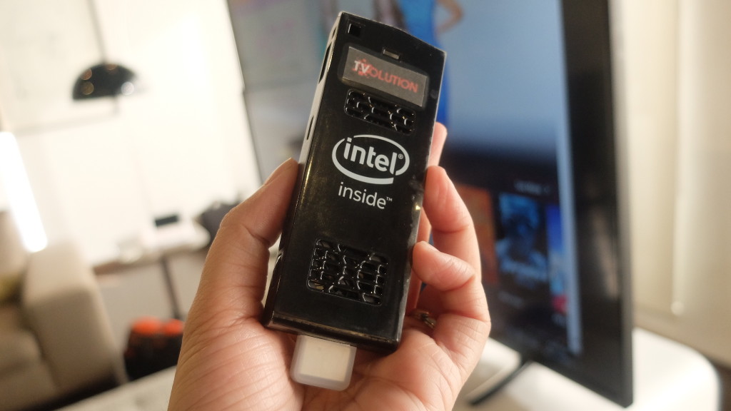 The Intel-powered TVolution stick basically transforms an HDMI-capable TV into a fully functioning Windows computer. PHOTO: MELBA BERNAD