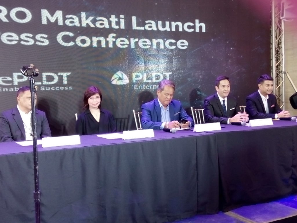 From left: David M. Simon, Chief Technology Officer, ePLDT; Nerisse S. Ramos, Chief Operating Officer, ePLDT; Eric R. Alberto, PLDT EVP & ePLDT President & CEO; Jovy L. Hernandez, FVP & Head, PLDT ALPHA; Gary F. Ignacio, AVP & Head, PLDT ALPHA